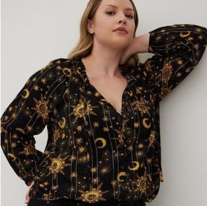 Crinkle Gauze with Laurex Peasant Blouse